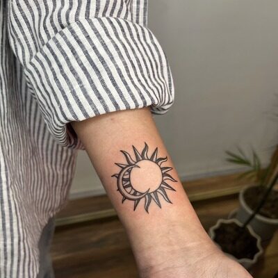 sun-moon tattoo